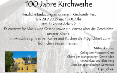 Unsere Netzschkauer Kirche wird 100!
