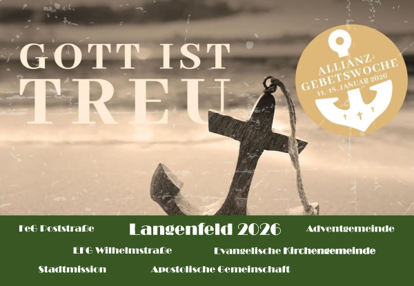 Bild: Allianzgebetswoche 11.-18. Januar 2026 - Thema: Gott ist treu