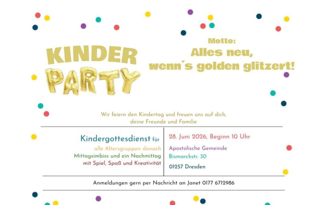 Hey … Kindertag! In Dresden. Am 28. Juni, 10 Uhr.