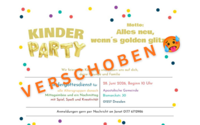 VERSCHOBEN! Hey … Kindertag! In Dresden.