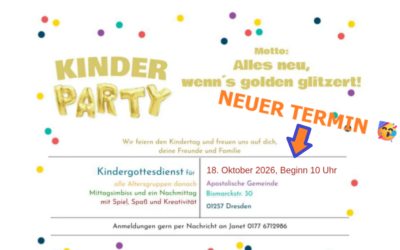 NEUER TERMIN für den Kindertag in Dresden.